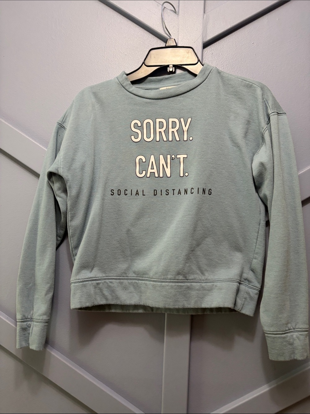 True Craft Sage Graphic "SORRY. CAN'T." Sweatshirt